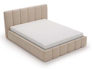 Miniaturka 17 - Beżowe łóżko z pionowym zagłówkiem perspektywa górna