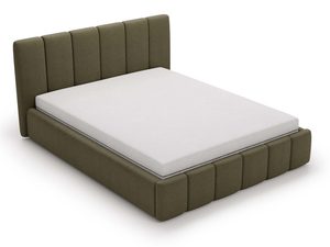 Miniaturka 16 - Tapicerowane łóżko oliwkowe z segmentową ramą ujęcie górne
