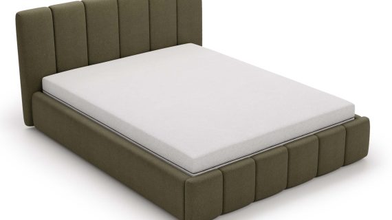 Miniaturka 16 - Klasyczne Szare Łóżko Tapicerowane z Zagłówkiem Pikowanym ELBASIC