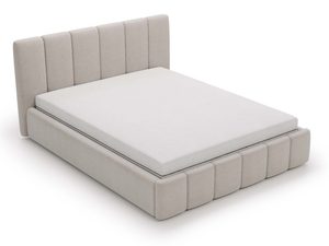 Miniaturka 15 - Jasnoszare łóżko tapicerowane widok perspektywiczny