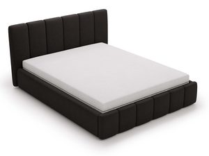 Miniaturka 14 - Łóżko tapicerowane grafitowe z wysokim oparciem widok górny