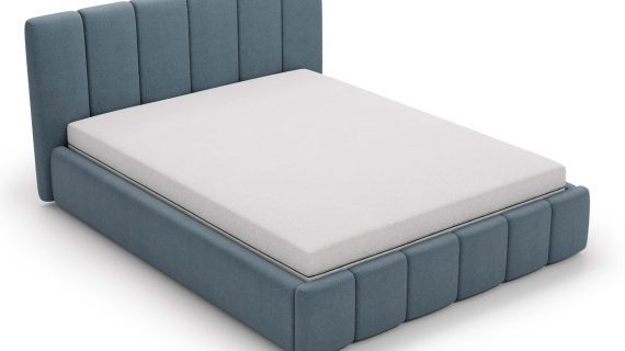 Miniaturka 13 - Klasyczne Szare Łóżko Tapicerowane z Zagłówkiem Pikowanym ELBASIC