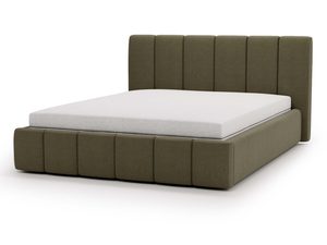 Miniaturka 22 - Oliwkowe łóżko z wysokim zagłówkiem widok frontowy