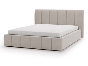 Miniaturka 21 - Tapicerowane łóżko jasnoszare perspektywa frontowa