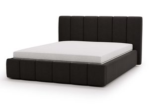 Miniaturka 20 - Grafitowe łóżko z pionowym pikowaniem ujęcie szerokie