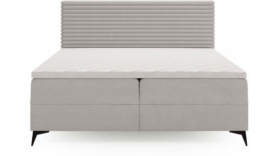 Miniaturka 1 - Białe Designerskie Łóżko do Sypialni LILIA