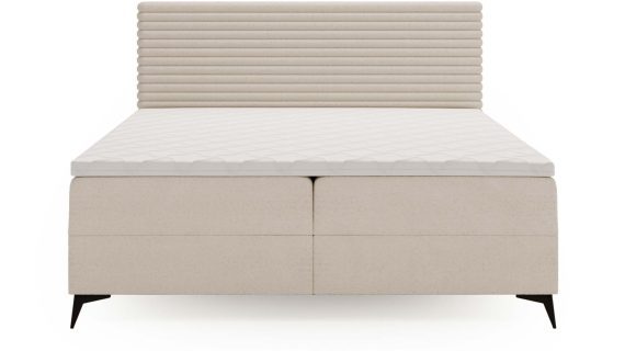 Miniaturka 3 - Białe Designerskie Łóżko do Sypialni LILIA