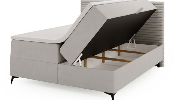 Miniaturka 13 - Białe Designerskie Łóżko do Sypialni LILIA