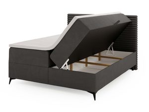 Miniaturka 16 - Łóżko grafitowe z podnoszonym stelażem widok tylny