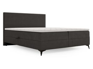 Miniaturka 12 - Grafitowe łóżko z poziomym zagłówkiem perspektywa