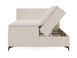 Miniaturka 22 - Łóżko kremowe z podnoszonym stelażem i pojemnikiem