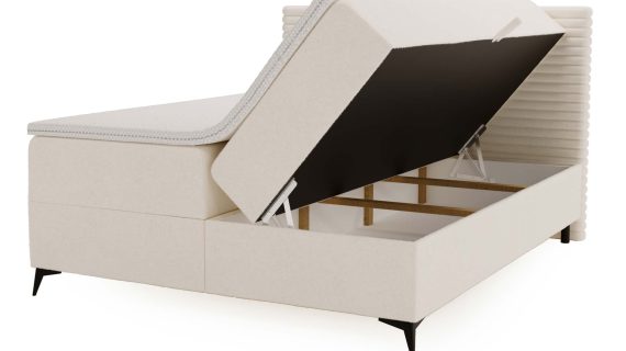 Miniaturka 19 - Białe Designerskie Łóżko do Sypialni LILIA