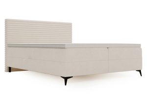 Miniaturka 21 - Kremowe łóżko tapicerowane profil boczny