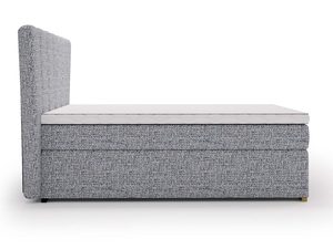 Miniaturka 11 - Łóżko kontynentalne szare z wachlarzowym zagłówkiem profil