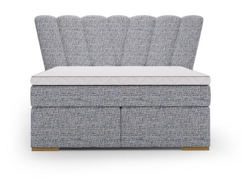 Designerskie Łóżko Kontynentalne z Oryginalnym Zagłówkiem HUBBY