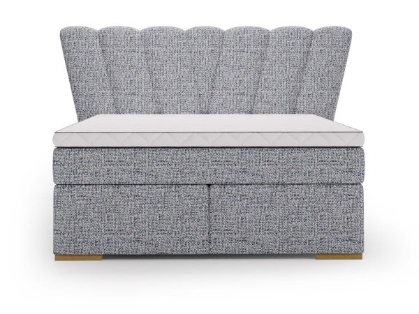 Designerskie Łóżko Kontynentalne z Oryginalnym Zagłówkiem HUBBY