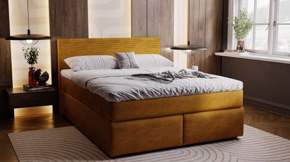 Miniaturka 26 - Klasyczne Tapicerowane Łóżko Sypialniane AVIST