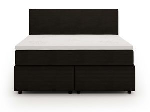 Miniaturka 1 - Łóżko grafitowe kontynentalne sztruks przód