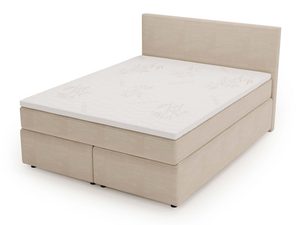 Miniaturka 10 - Kremowe łóżko kontynentalne sztruks widok górny