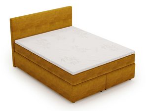 Miniaturka 19 - Łóżko musztardowe kontynentalne ujęcie tylne