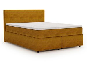 Miniaturka 9 - Łóżko musztardowe kontynentalne ujęcie perspektywiczne