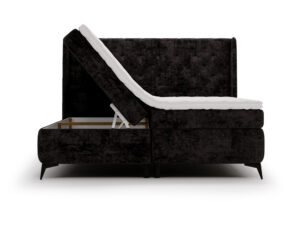 Miniaturka 8 - Łóżko kontynentalne brązowe z otwartym pojemnikiem na pościel