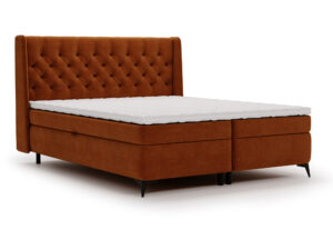 Miniaturka 18 - Tapicerowane łóżko ceglaste kontynentalne z pikowanym zagłówkiem