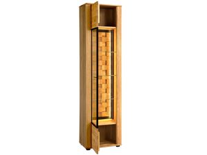 Miniaturka 1 - Otwarta witryna dębowa z półkami i oświetleniem LED