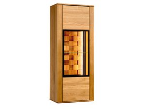 Miniaturka 2 - Nowoczesna witryna dębowa z podświetleniem i czarną ramą
