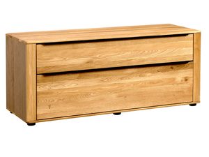 Miniaturka 7 - Nowoczesna komoda RTV z litego drewna bez uchwytów