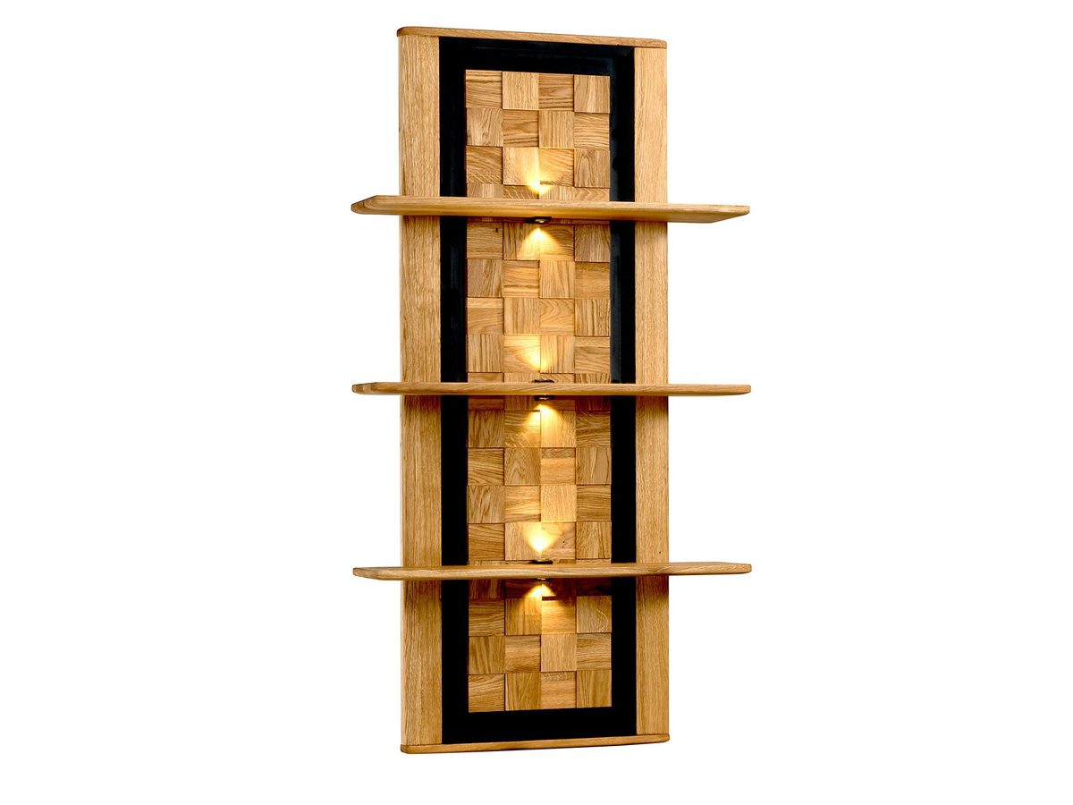 Zestaw 3 Półek z Drewna Shine Typ 33