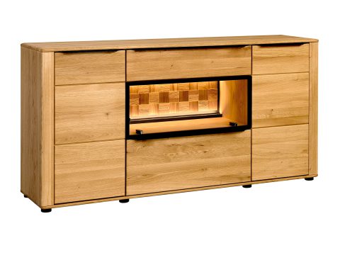 Komoda dębowa z nowoczesnym systemem otwierania