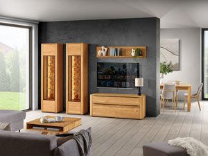 Miniaturka 1 - Aranżacja salonu z meblami dębowymi