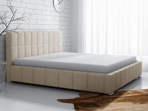 Miniaturka 6 - Beżowe łóżko tapicerowane do przytulnej nowoczesnej sypialni