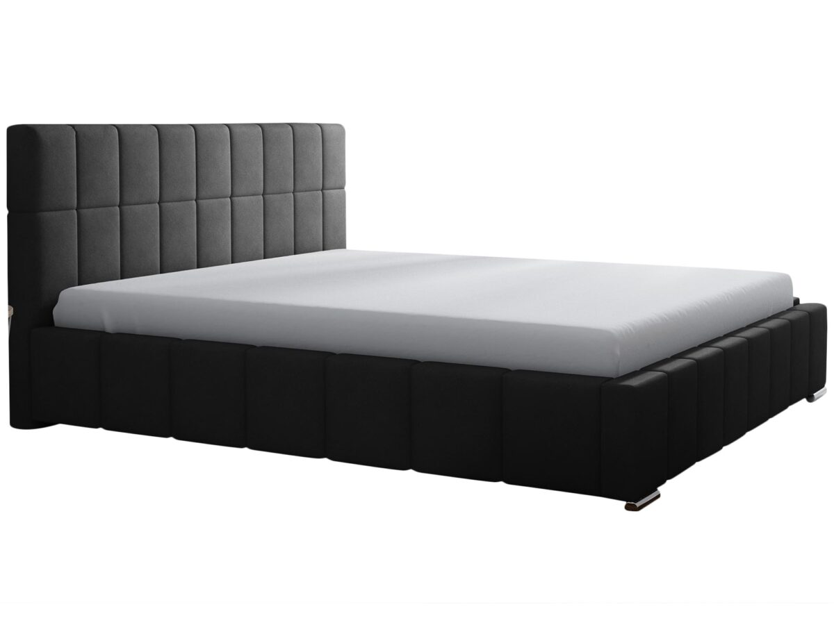 Komfortowe Łóżko Tapicerowane z Prostym Zagłówkiem HABIBI