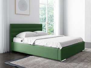 Miniaturka 7 - Zielone łóżko tapicerowane do młodzieżowego pokoju w stylu nowoczesnym