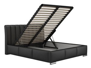 Miniaturka 1 - Grafitowe łóżko z pojemnikiem na pościel i podnoszonym stelażem