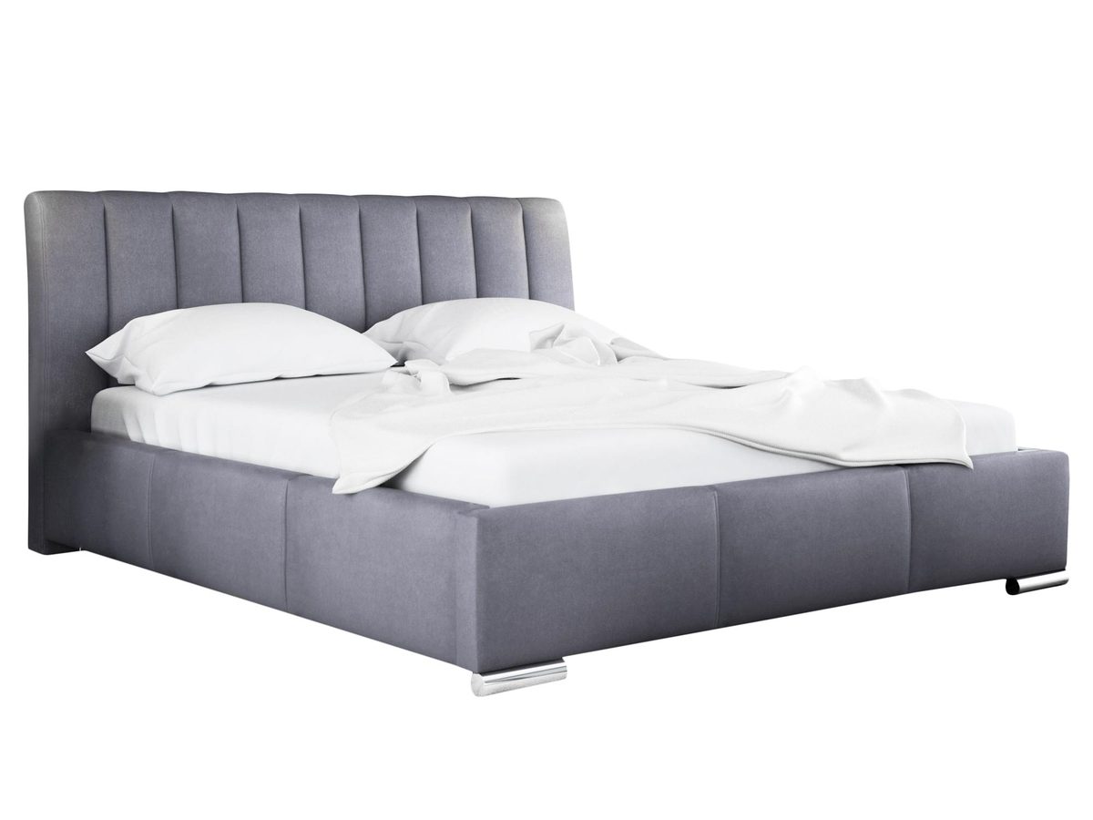 Tapicerowane Łóżko z Wygiętym Zagłówkiem MADERA