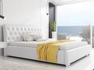 Miniaturka 7 - Białe łóżko z zagłówkiem w przytulnej sypialni