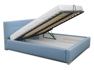 Miniaturka 1 - Pojemnik na pościel w niebieskim łóżku z podnoszonym stelażem