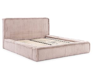 Miniaturka 4 - Łóżko z funkcją przechowywania i miękkim tapicerowanym zagłówkiem