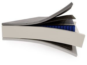 Miniaturka 5 - Materac warstwowy z pianką i sprężynami kieszeniowymi w nowoczesnym przekroju