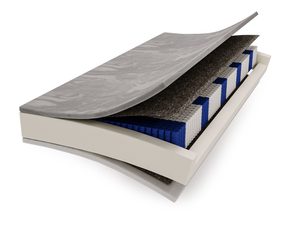 Miniaturka 4 - Przekrój materaca z pianką i sprężynami kieszeniowymi dla maksymalnego komfortu