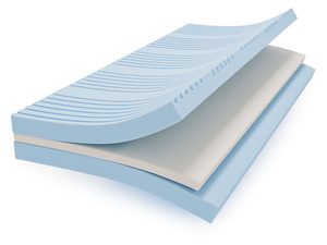 Miniaturka 5 - Przekrój materaca z warstwą pianki i profilowaną powierzchnią