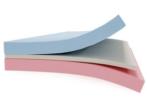 Miniaturka 3 - Elastyczny materac z niebieską falowaną pianką i różową warstwą