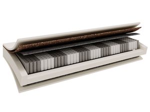 Miniaturka 3 - Eksplodowany widok materaca z warstwą lateksową i kieszeniami