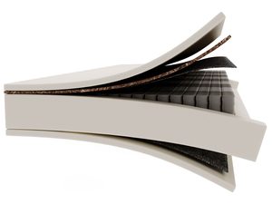 Miniaturka 4 - Przekrój materaca z twardą bazą i sprężynami