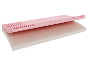 Miniaturka 3 - Materac piankowy profilowany z pokrowcem w jasnym kolorze