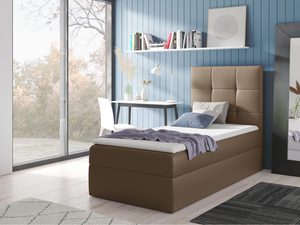 Miniaturka 8 - Brązowe łóżko z przeszyciami – bardziej klasyczna wersja.