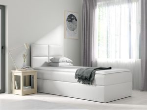 Miniaturka 4 - Jasnoszare łóżko nowoczesne w aranżacji pokoju młodzieżowego